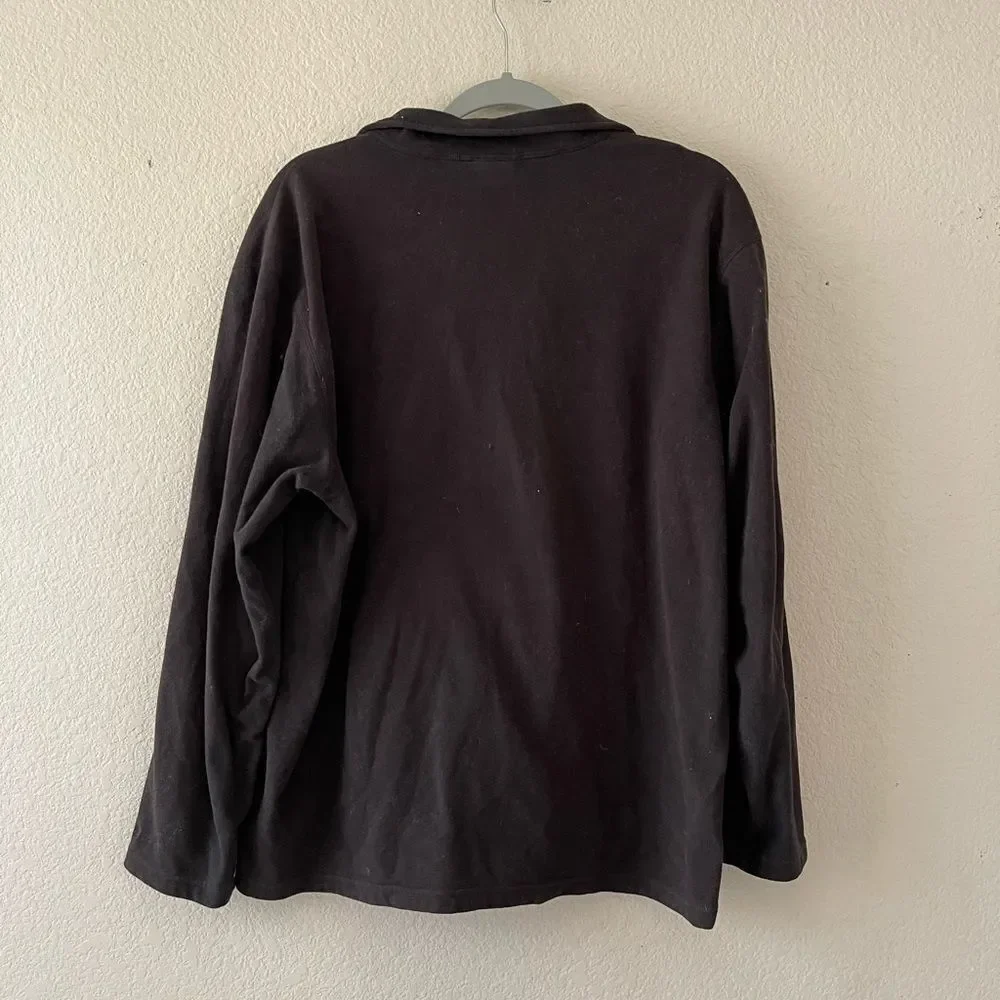 The north face black fleece‎ half zip up